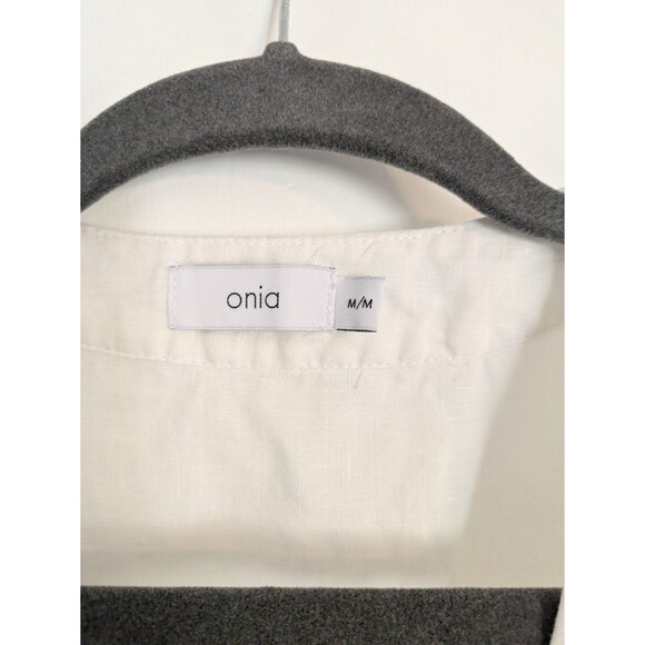 ONIA Linen Air Linen Button Down Maxi DressMaxi White Size Medium - Picture 10 of 11